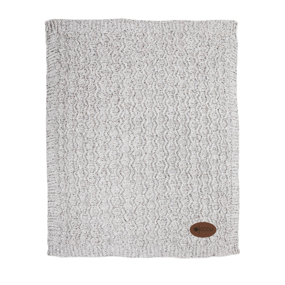 Vanilla Cookie Cable Knit Chenille Blanket. KCCU-BLANKET
